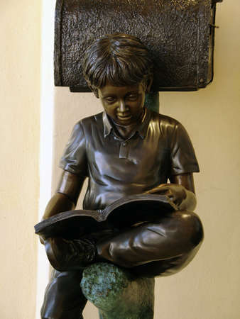 Young Boy Readingの写真素材