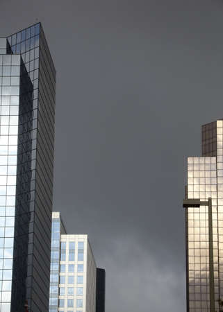 Downtown on a stormy day
