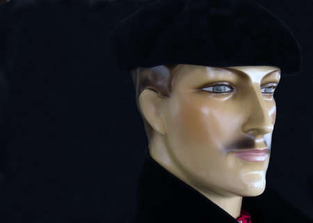 Man in black beretの写真素材