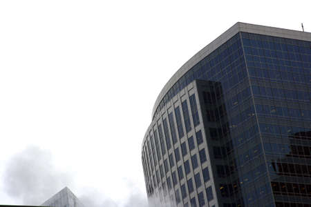 Building with smoke