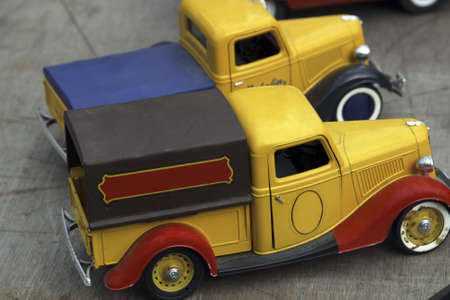 Paris flea market and antique toy trucksの写真素材
