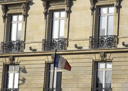 Paris apartment with elegant flag