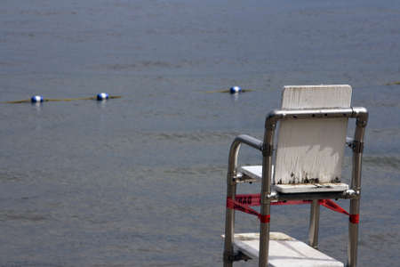 Waiting for the lifeguardの写真素材