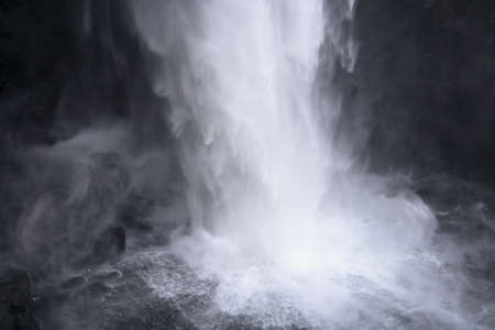Beautifull waterfall in Western Washingtonの写真素材
