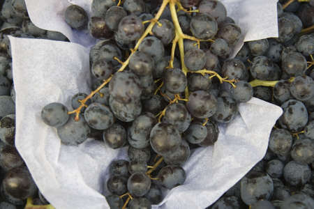 Grapes at a small outdoor market in Franceの写真素材