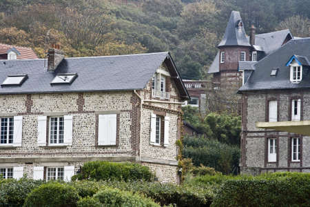 French historical village in an isolated area of Normandyの写真素材