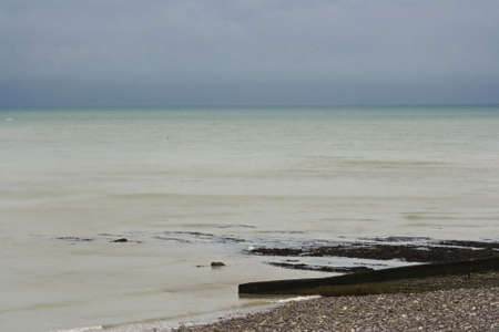 Colorful ocean found along the coast of Normandy Franceの写真素材