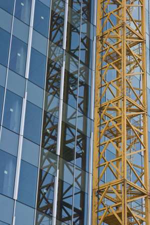 Construction in a modern downtown areaの写真素材