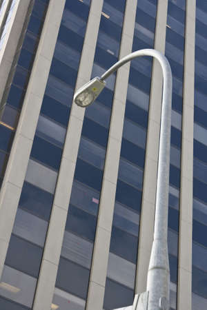 Modern building with street lampの写真素材