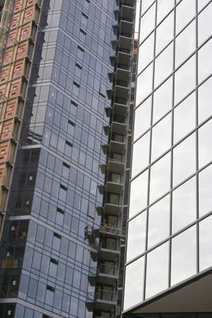 Modern office construction in a growing suburban area