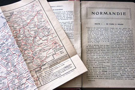 Normandy France guidebook and map