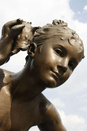 Statue of young boyの写真素材