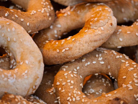 Sesame cookies at a market in Jerusalemの写真素材