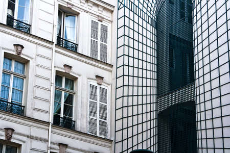 Buildings in Paris France the old and newの写真素材