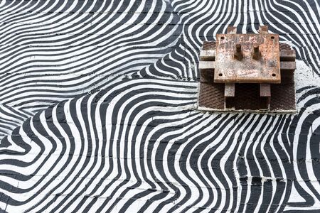 wall, stripes, background, black, concreteの写真素材