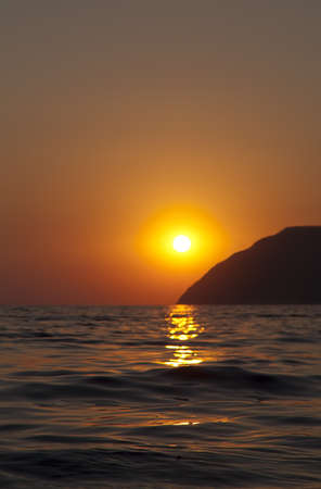 Sunset on the beachの写真素材