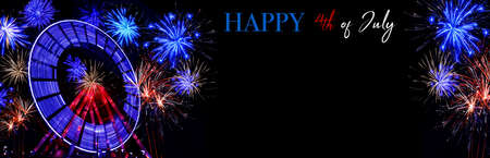 Happy 4th of July Independence Day Holiday - Summer festival party event background banner panorama...