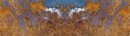 Grunge blue orange rustic abstract weathered rusty stone metal steel rust texture background...