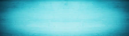 Abstract grunge old blue painted wooden texture - wood board background panorama bannerの写真素材
