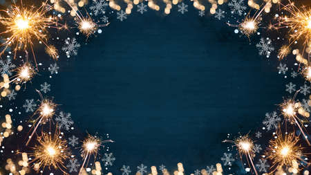 Festive Silvester Party / New year / New Year's Eve / Holiday background - Top view / above view...