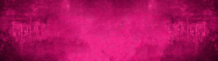 Dark abstract grunge pink magenta color colored painted watercolor stone concrete paper texture background banner panorama, top viewの写真素材