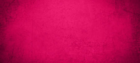 Dark abstract grunge pink magenta color colored painted watercolor stone concrete paper texture background banner, top viewの写真素材
