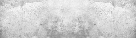 White gray grey grunge bright light stone concrete cement wall floor texture background banner panoramaの写真素材