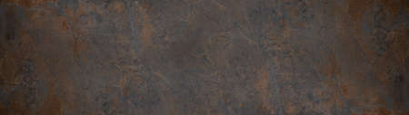 Grunge rusty dark metal stone background texture banner panorama