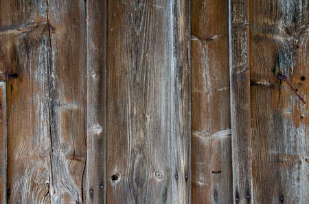Old brown rustic weathred dark grunge wooden timber table wall floor board texture - wood background...