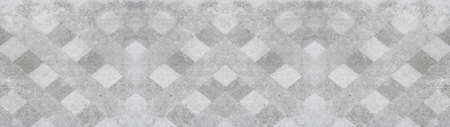 Old gray white grunge vintage worn shabby elegant damask rue diamond patchwork motif tiles stone...