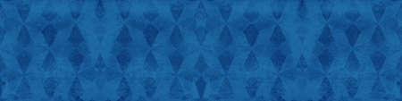 Old blue vintage shabby patchwork mosaic tiles wallpaper stone concrete cement wall texture...