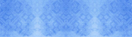 Old blue vintage shabby patchwork mosaic tiles tile stone concrete cement wall texture background,...