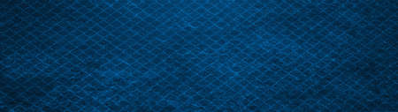 Blue dark vintage retro geometric motif cement concrete tiles texture background banner panorama...