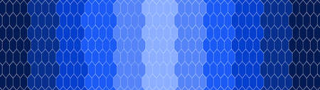 Abstract seamless white blue color gradient mosaic tile made of hexagonal geometric hexagon print...