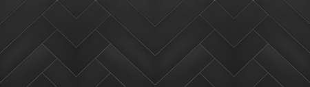 Black anthracite geometric herringbone texture tiles background banner panorama long