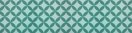 Old green vintage shabby patchwork motif tiles with circles round oval rhombus diamond ptint stone...