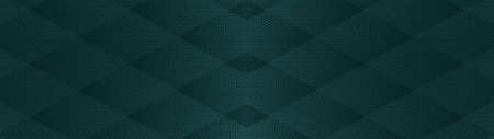 Seamless abstract grunge dark green turquoise overlapping dotted points rhombus diamond lozenge rue geometric pattern design wall paper texture wallpaper, wide background banner panoramaの写真素材