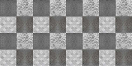 Grunge seamless gray gray anthracite dark vintage worn retro geometric square mosaic motif cement...