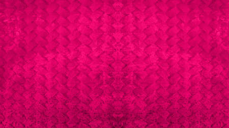 Dark pink magenta vintage retro geometric seamless grunge motif cement concrete tiles texture with diamond shaped rhombus mesh printの写真素材