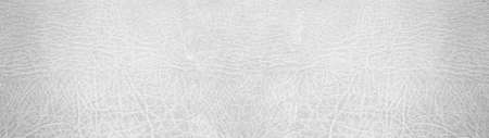 White gray rustic leather - background banner panorama longの写真素材