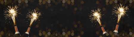 HAPPY NEW YEAR 2022 celebration Silvester New Year's Eve Party background banner panorama greeting...