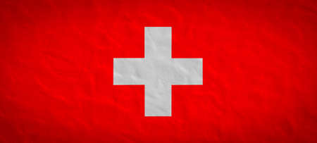 Switzerland background banner pattern template - Abstract stone concret wall texture in the colors of swiss flagの写真素材