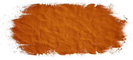 Abstract colorful orange colored paintbrush brushstroke splash, isolated on white background banner...