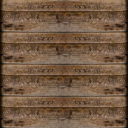 Old brown rustic dark grunge wooden timber wall or floor or table texture - wood background squareの写真素材