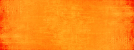 Abstract yellow orange watercolor painted scratched paper texture background banner panoramaの写真素材