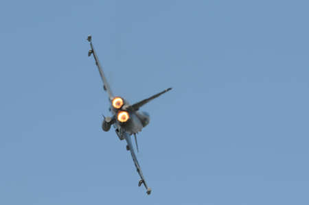 Eurofighter (Typhoon) with afterburnerの写真素材