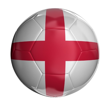 Soccer ball with English flag の写真素材