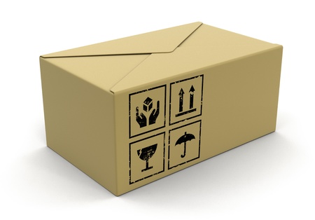 Big package   clipping path included の写真素材