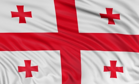 3D Georgian flagの写真素材