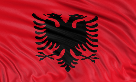 3D Albanian flagの写真素材